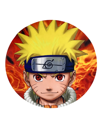 Luminária Circular - Anime Naruto Rosto - ShopC - Luminária