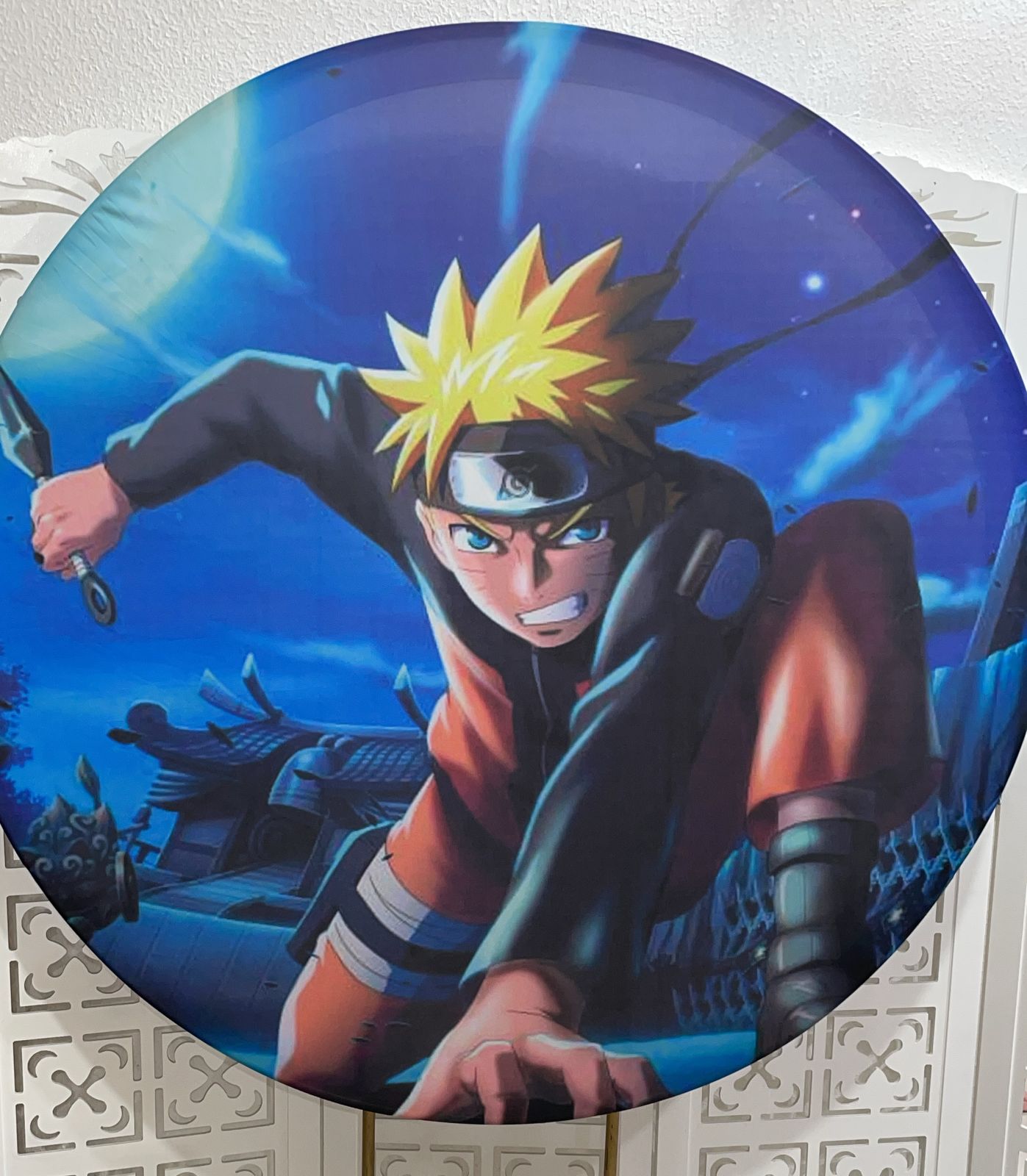 Quadro Com Moldura PVC Naruto Clássico Anime Mangá 20x20cm