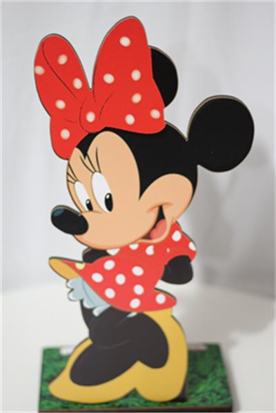 Estátua Decoração Mickey Mouse Em Pé Segurando Bandeja 20cm