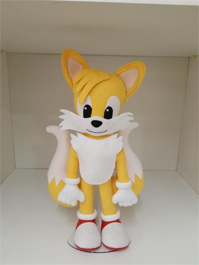 Sonic e May Rose em feltro 40 cm de altura Kit 2 personagens