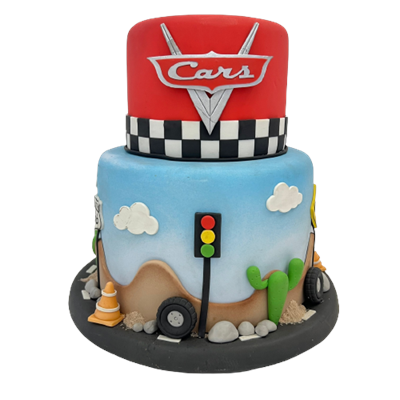 Bolo Carros (Disney - Cars Cake), O carrinho do bolo é de b…