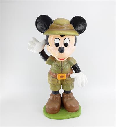 Estátua Decoração Mickey Mouse Em Pé Segurando Bandeja 20cm